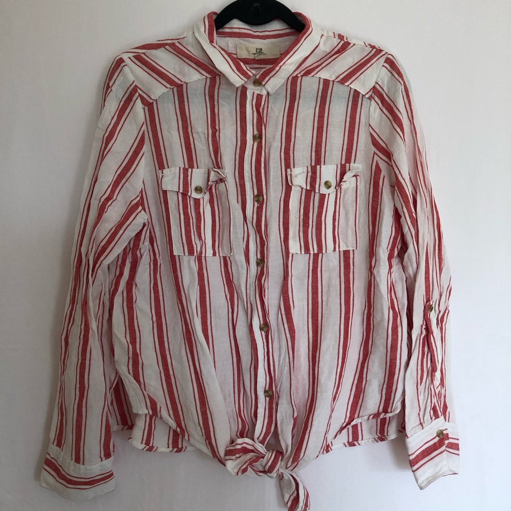 Striped Long Sleeve Button Up